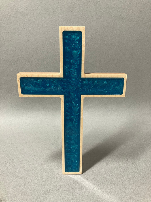 Maple and aqua cross
