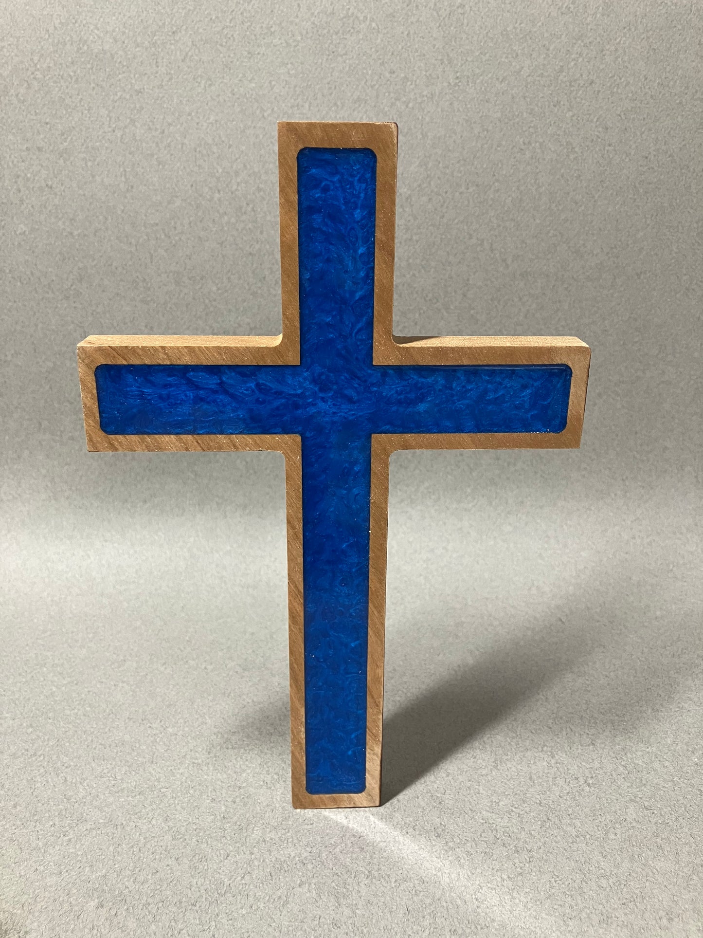 Cherry wood blue cross