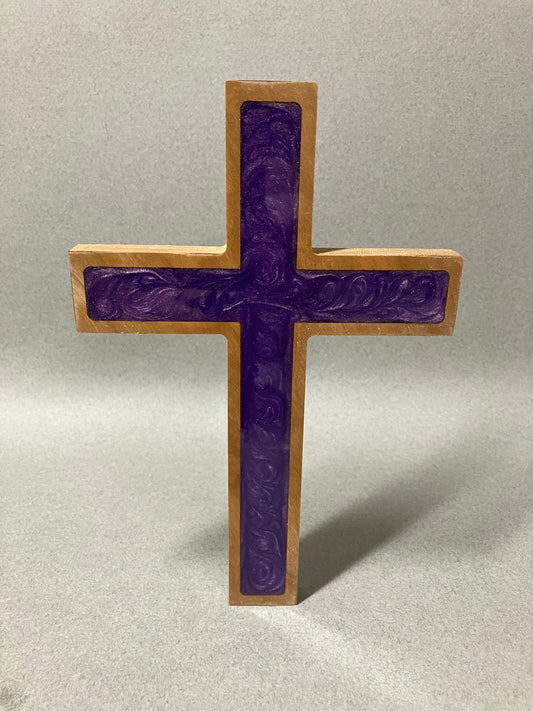 Cherry wood purple cross