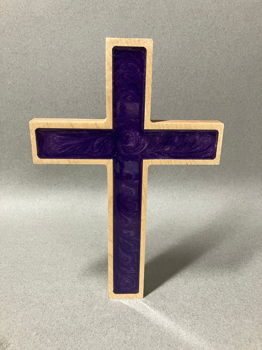 Maple wood purple cross
