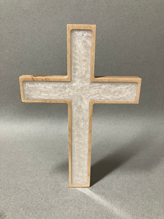 Maple and pearl cross