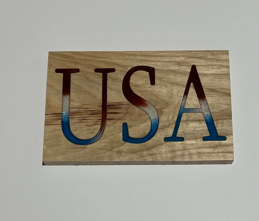 Hickory wood USA magnet