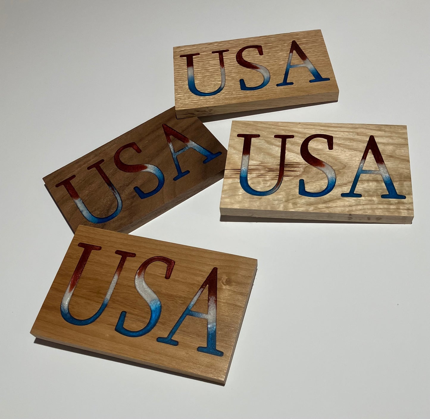 Walnut wood USA magnet.